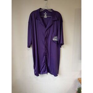 Colorado Rockies Fanatics Branded Purple BUTTON FRONT COLLARED SHIRT JERSEY XLT